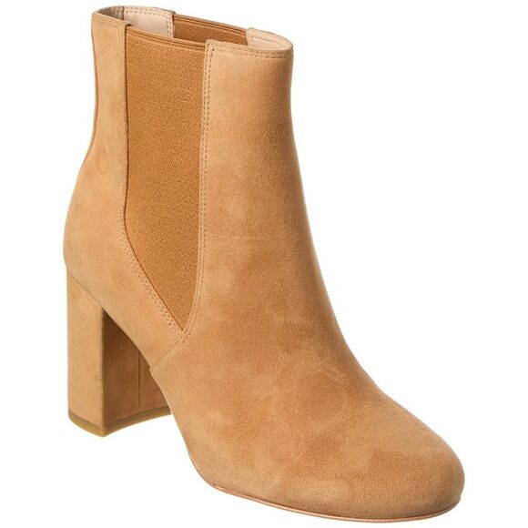 Stuart Weitzman Celina Suede Chelsea Boot, Brown - Picture 1 of 5